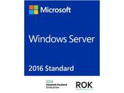 HPE ROK License MS Windows Server 2016 Standard Edition 16 core